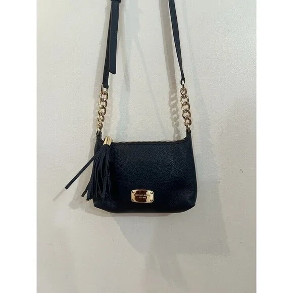 Michael Kors Jet Set Crossbody Bag Leather Navy Blue - Picture 3 of 8